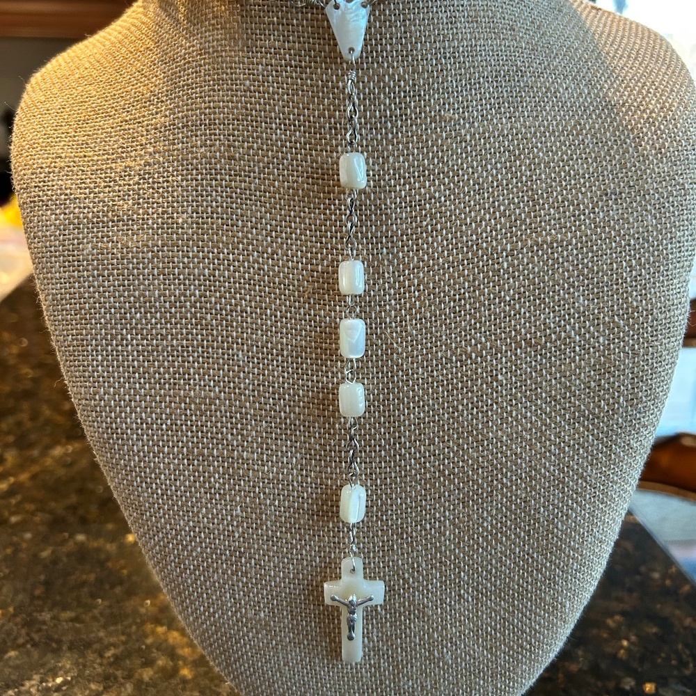 Vintage mother of pearl rosary beads